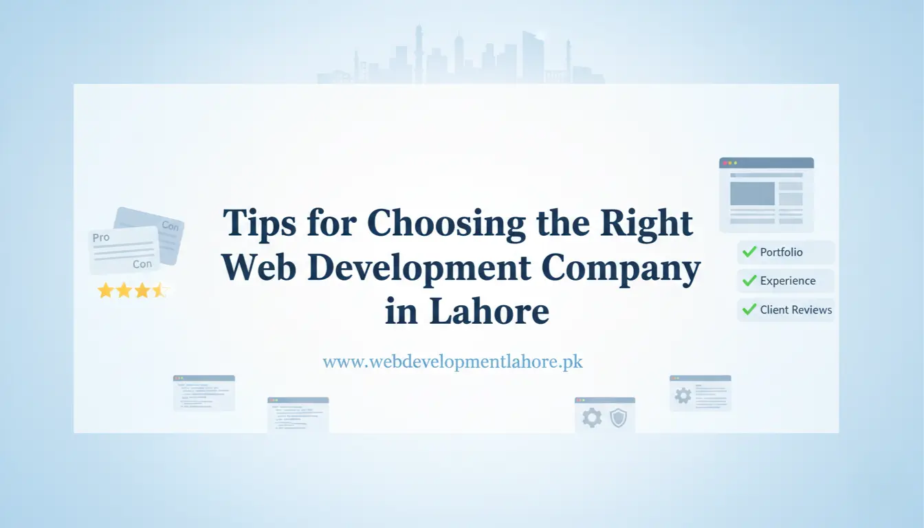 Tips for Choosing the Right Web Development Company in Lahore